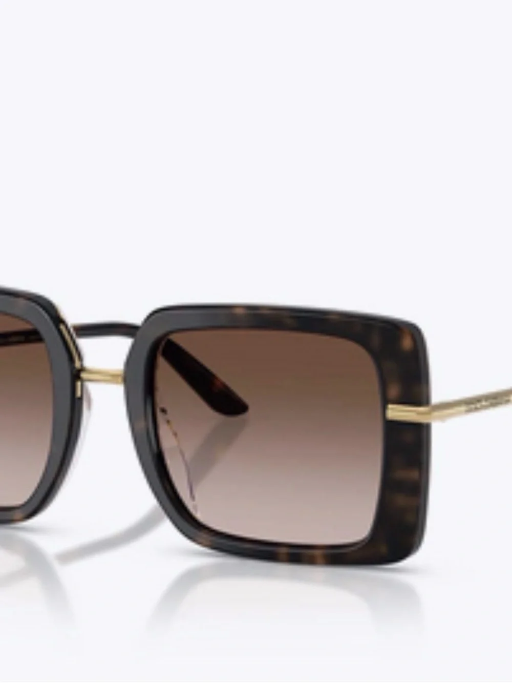 Dolce & Gabbana Dark Brown Square Sunglasses with Black Case